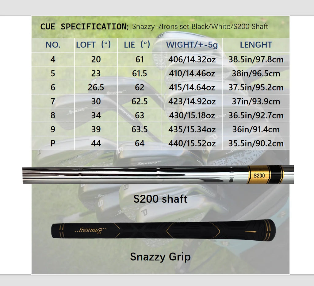 SNAZZY Men's Golf Iron Set